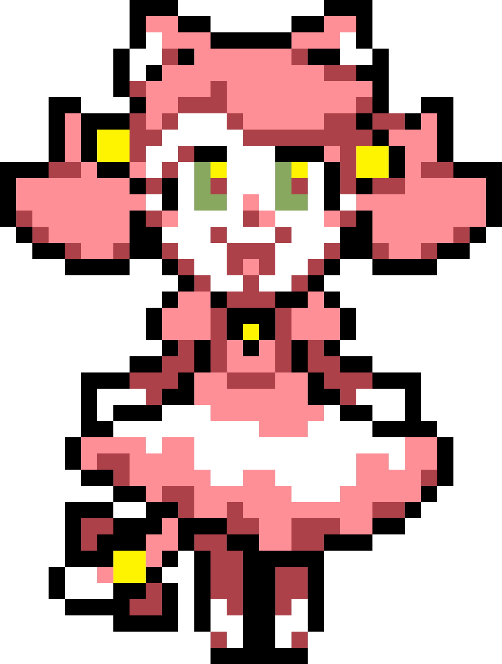 A large pink catgirl doll
